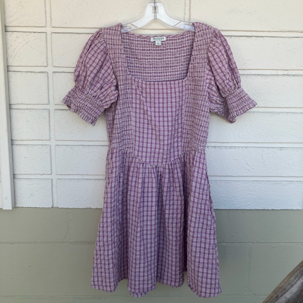 Tecovas Smocked Mini Dress w/ pockets